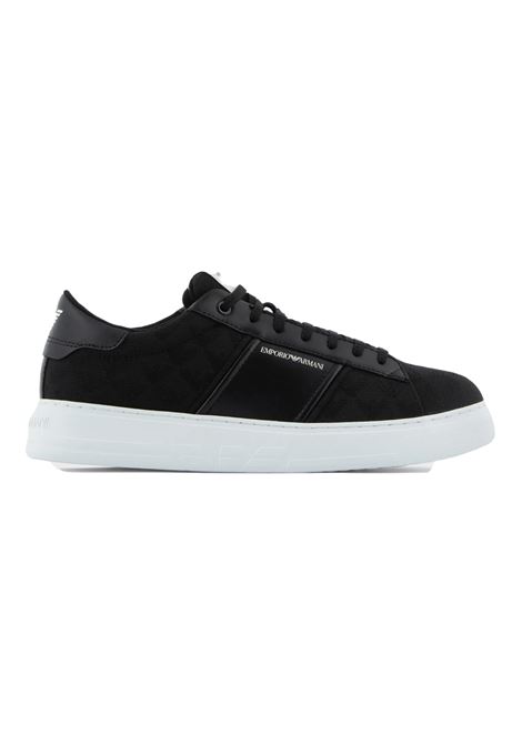 Tonal all-over eagle nylon sneakers EMPORIO ARMANI | shoes | X4X570 XN183K001